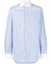Corneliani Stripe Print Cotton Shirt