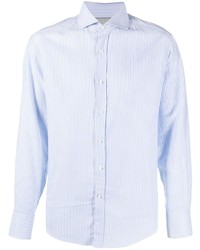 Brunello Cucinelli Stripe Print Long Sleeve Shirt
