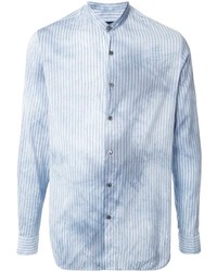 Giorgio Armani Striped Band Collar Shirt