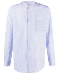 Massimo Alba Striped Band Collar Shirt