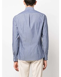 Brunello Cucinelli Striped Button Up Cotton Shirt