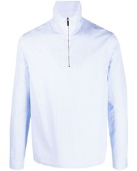 Emporio Armani Striped Half Zip Cotton Shirt