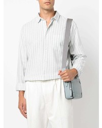 Vince Striped Linen Long Sleeve Shirt