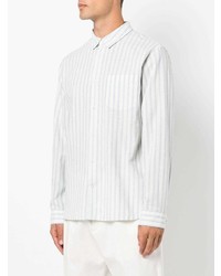 Vince Striped Linen Long Sleeve Shirt