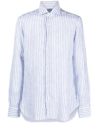 Barba Striped Long Sleeve Linen Shirt