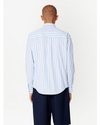 Ami Paris Striped Long Sleeve Shirt