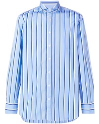 Lardini Striped Pointed Collar Shirt