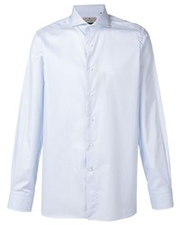 Canali Striped Pointed Collar Shirt