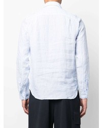 Dell'oglio Striped Print Linen Shirt
