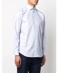 Canali Striped Spread Collar Shirt