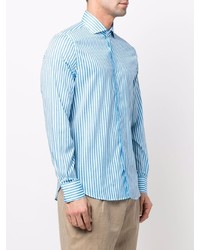 Fedeli Striped Spread Collar Shirt