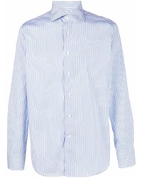 Canali Striped Spread Collar Shirt