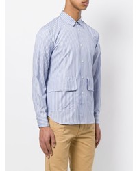 Comme Des Garçons Shirt Boys Suiting Stripe Patch Pocket Shirt