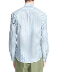 UMIT BENAN Trim Fit Stripe Oxford Shirt