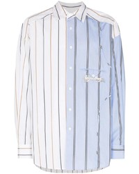 Feng Chen Wang Vertical Stripe Layered Shirt