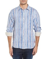 Tommy Bahama Watercrest Stripe Linen Sport Shirt