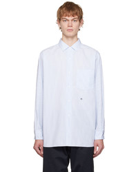 Nanamica White Blue Stripe Wind Shirt