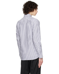Filippa K White Blue Striped Shirt