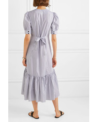 Cefinn Esme Striped Cotton Jacquard Midi Dress