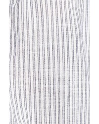 AG Jeans Ag Sylvia Off The Shoulder Stripe Linen Twill Top