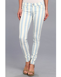 Light Blue Vertical Striped Pants