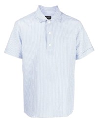 Ermenegildo Zegna Pinstripe Short Sleeve Polo Shirt
