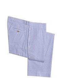 Berle Vintage 1946 Cotton Seersucker Pants Flat Front Light Bluewhite
