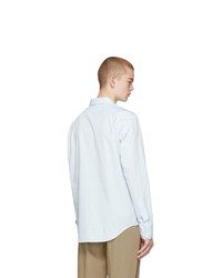 Moncler Blue And White Stripe Shirt