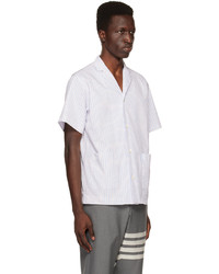 Thom Browne Blue White Striped Shirt