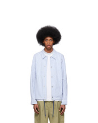 Ps By Paul Smith Blue And White Stripe Casual Jacket