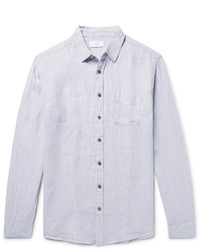 Onia Abe Striped Slub Linen Shirt