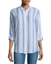 AG Jeans Ag Briar Long Sleeve Striped Shirt Versi Linen True