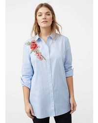 Violeta BY MANGO Embroidered Detail Shirt