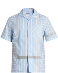 Lanvin Notch Lapel Striped Cotton Shirt