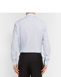 Etro Slim Fit Striped Cotton And Linen Blend Shirt