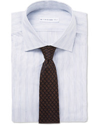 Etro Slim Fit Striped Cotton And Linen Blend Shirt