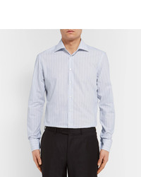 Etro Slim Fit Striped Cotton And Linen Blend Shirt