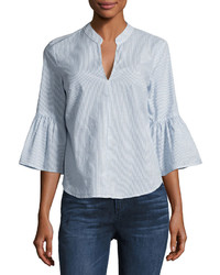 Splendid Striped Cotton Bell Sleeve Shirt