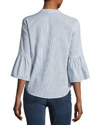 Splendid Striped Cotton Bell Sleeve Shirt
