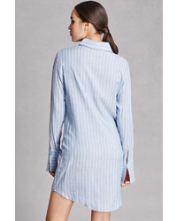 Forever 21 Knotted Striped Shirt Dress