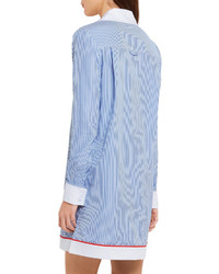 Carven Striped Cotton Poplin Shirt Dress