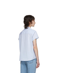 A.P.C. Blue And White Marina Shirt