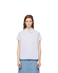 A.P.C. Blue Marina Short Sleeve Shirt