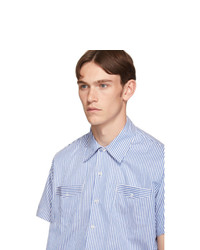 Dickies Construct Blue And White Havana Short Sleeve Shirt
