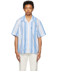 Levi's Made & Crafted Blue Stripe Relaxed Camp Short Sleeve Shirt