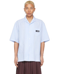 EGONlab Blue White Short Sleeve Shirt