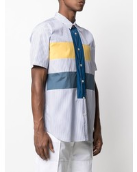 Comme Des Garcons SHIRT Comme Des Garons Shirt Contrasting Details Striped Shirt