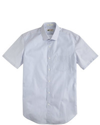 Thomas Mason For Jcrew Short Sleeve Ludlow Shirt In Dark Peri Stripe