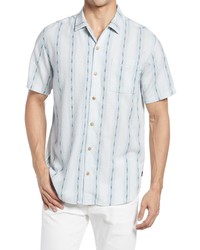Roark Medina Stripe Short Sleeve Button Up Shirt
