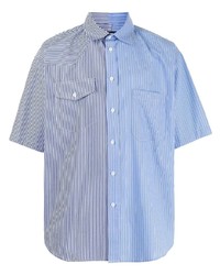FIVE CM Patchwork Stripe Short Sleeve Shirt